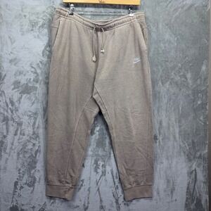 Nike Sportswear Revival Fleece Joggers Mens 2XL Tan Oatmeal Speckled